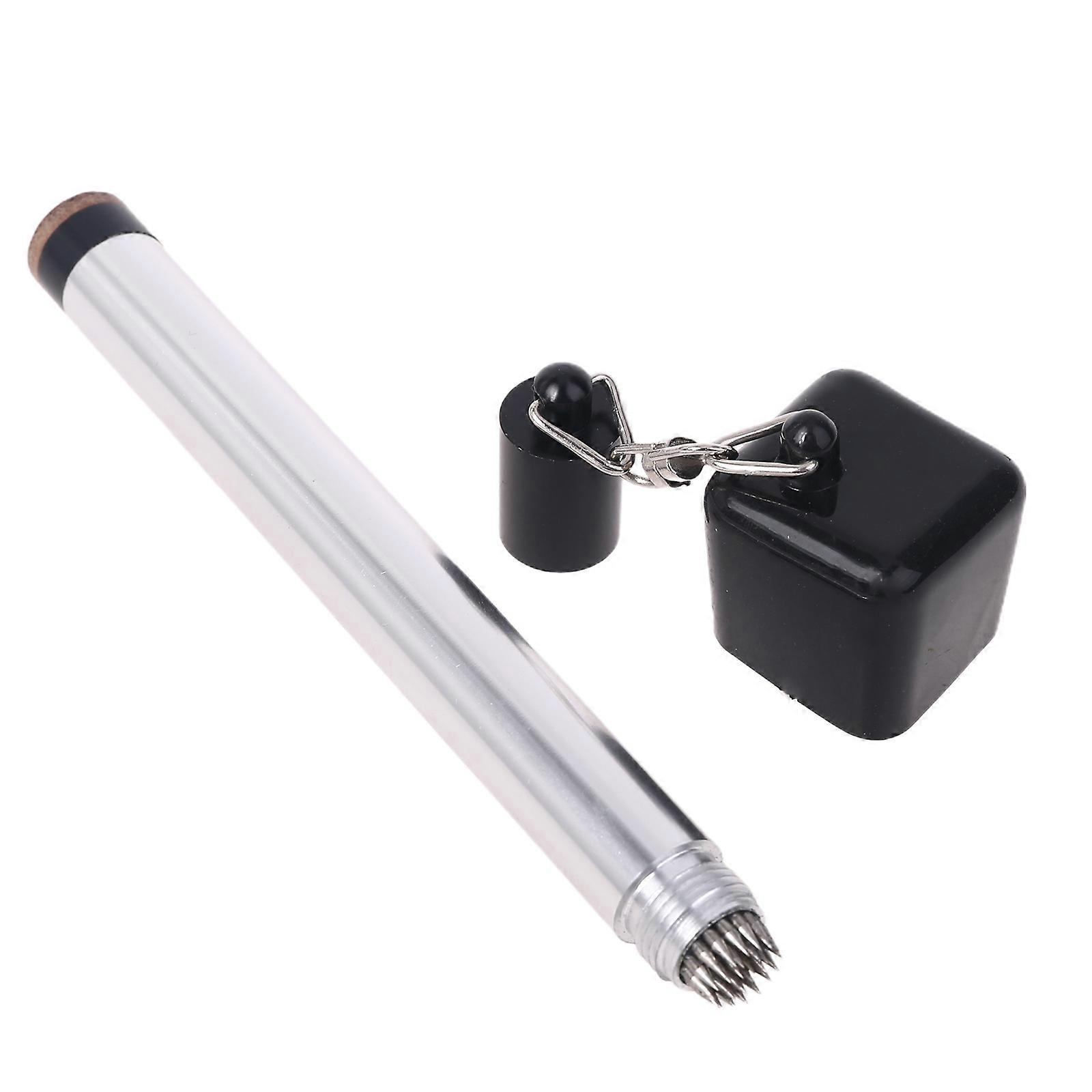 Bâton de piscine Porte-craie 2 en 1 Portable Chalker Cue Tip Pick Pricker Tool pour billard Cue Snooker Accessoire
