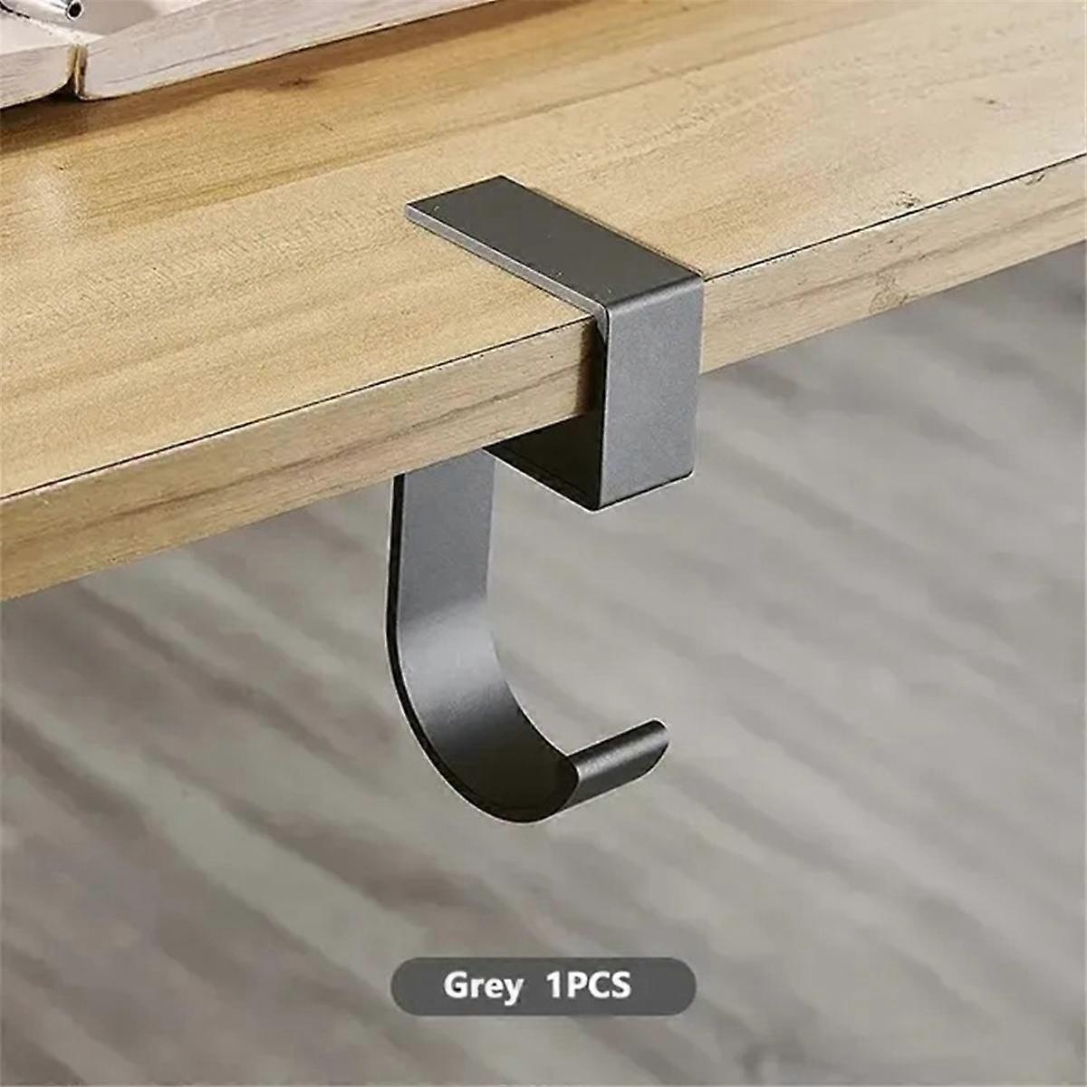 10 Shaped Table Edge Hook Student Desk Side Hanging Bag Removable Office Handbag Holders Table Hooks Black