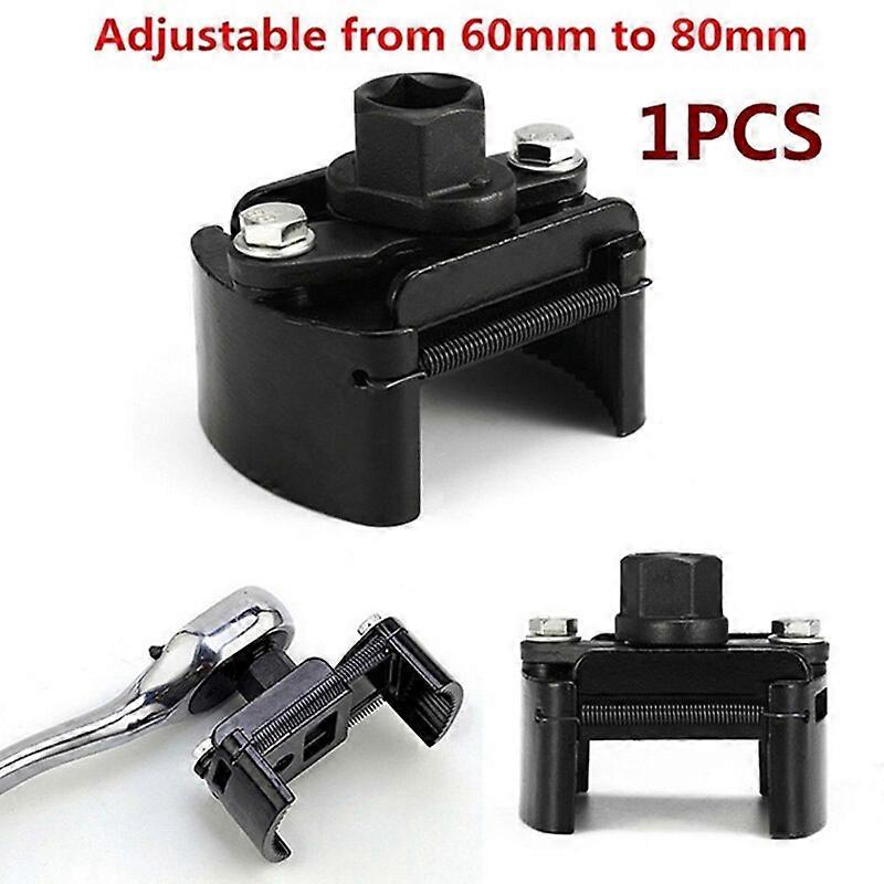 Car Universal 60-80mm Oil Filter Wrench Cup 1/2" Housing Tool Remover Adjustable