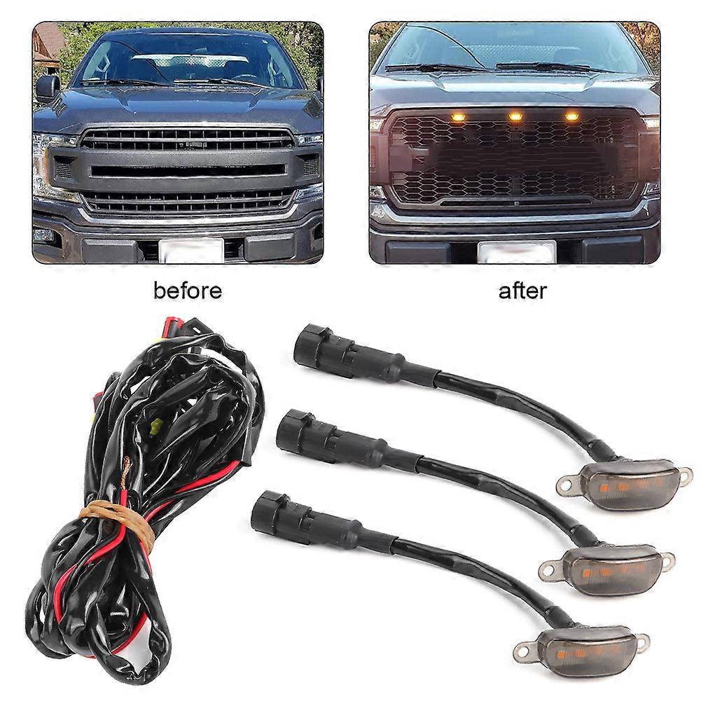 ciciTree 3pcs LED Front Grill Light Daytime Running DRL Lamp Fit for Ford F150 Raptor 2010-2018 Smoked Black, Running Lights - Canada ciciTree 3pcs LED Front Grill Light Daytime Running DRL Lamp Fit for Ford F150 Raptor 2010-2018 Smoked Black, Running Lights - Canada
