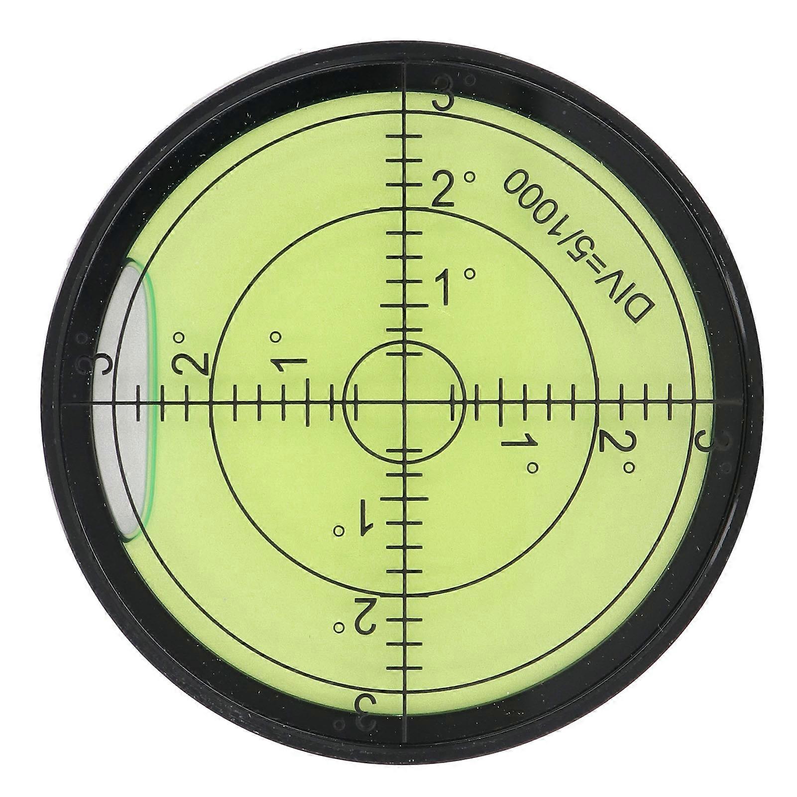 Circular Bubble Level Luminous High Accuracy Aluminum Alloy Horizontal Ball Leveler for RV Camera Tripod 60 X 12mm