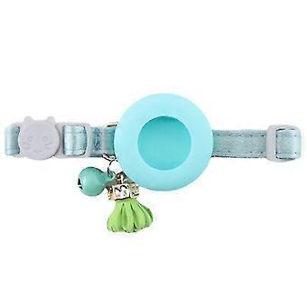 Airtag Cat Collar With Bell, Adjustable Breakaway Kitten Collars, Safety Buckle And Silicone Air Tag Holder Case