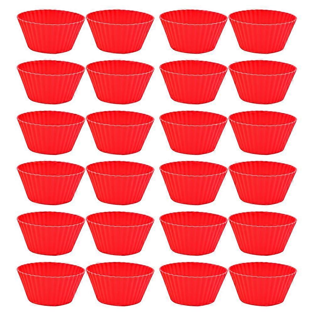 Silicone Mini Cupcake Holders, Mini Cupcake Liners, Pastry & Dessert Cups, 24 Pack