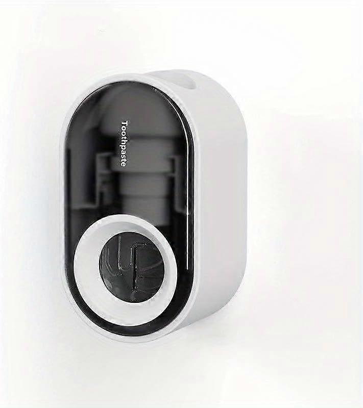 Toothpaste Dispenser Wall Mounted For Kids And Grown ups Toothpaste Squeezer Easy Operation (White)