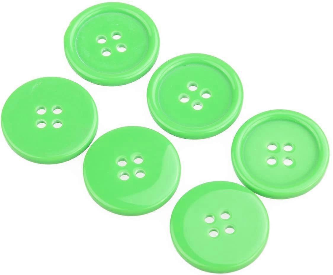 Green Color Round Fancy Buttons Set Of 10