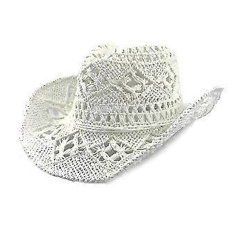 Nirvana Dam/man Handgjord Piercad Cowboy Hatt Cowboy Bredbrätte Sommar Beach Solhatt, Justerbar$enkelhet Ny västerländsk stil Piercad Classic Cowboy