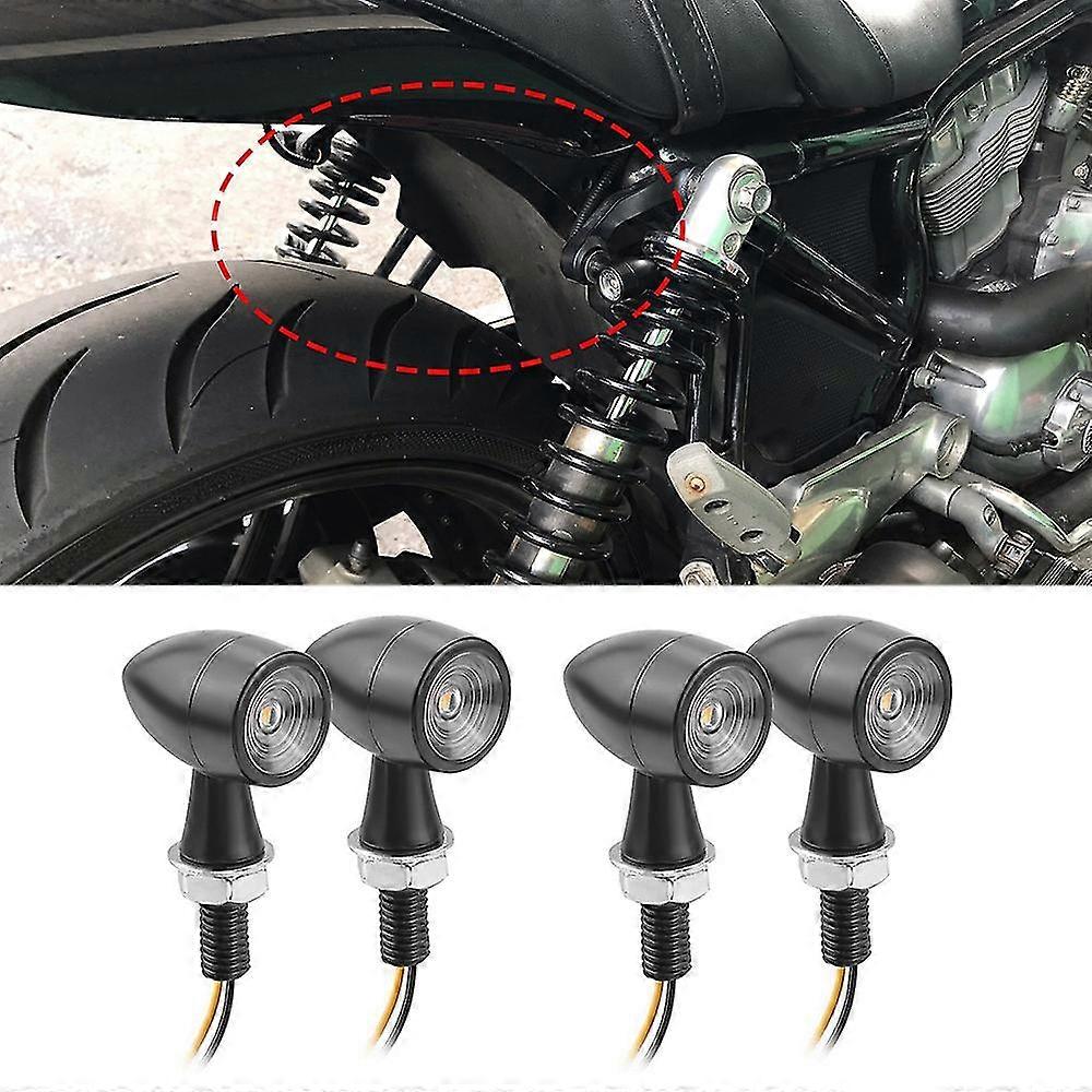 4pcs Motorcycle Mini Led Turn Signal Light Flashing Light Blinker