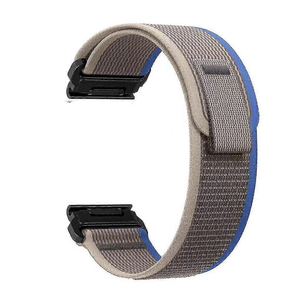 For Garmin Tactix 7 Pro/Fenix 7X/Fenix 6X Pro 26mm Nylon Watch Band Trail Loop Adjustable Strap