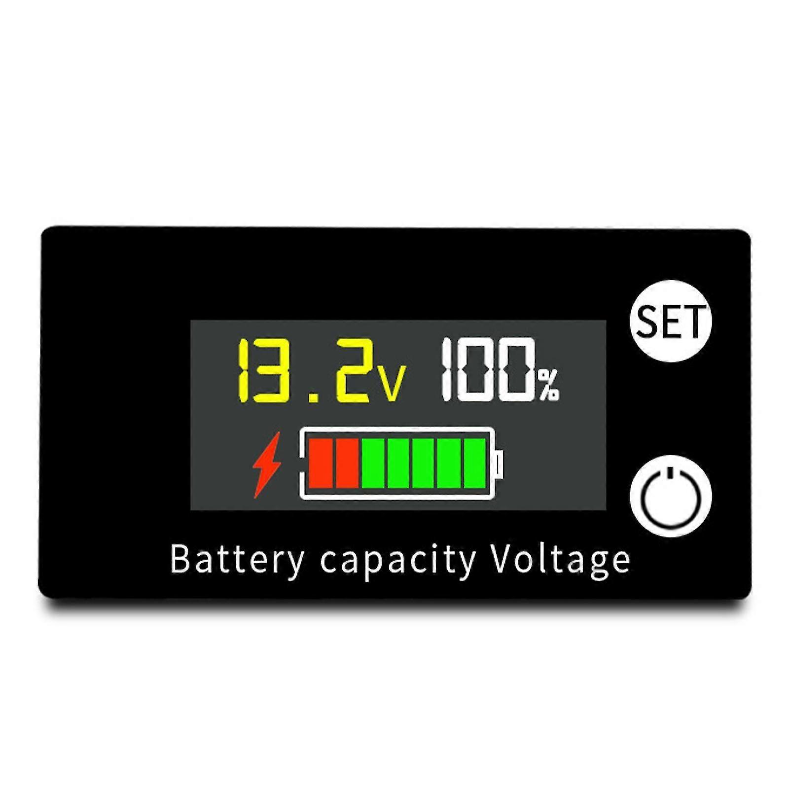 Battery Capacity Indicator DC 8V-100V Lead Acid Lithium Car Voltmeter