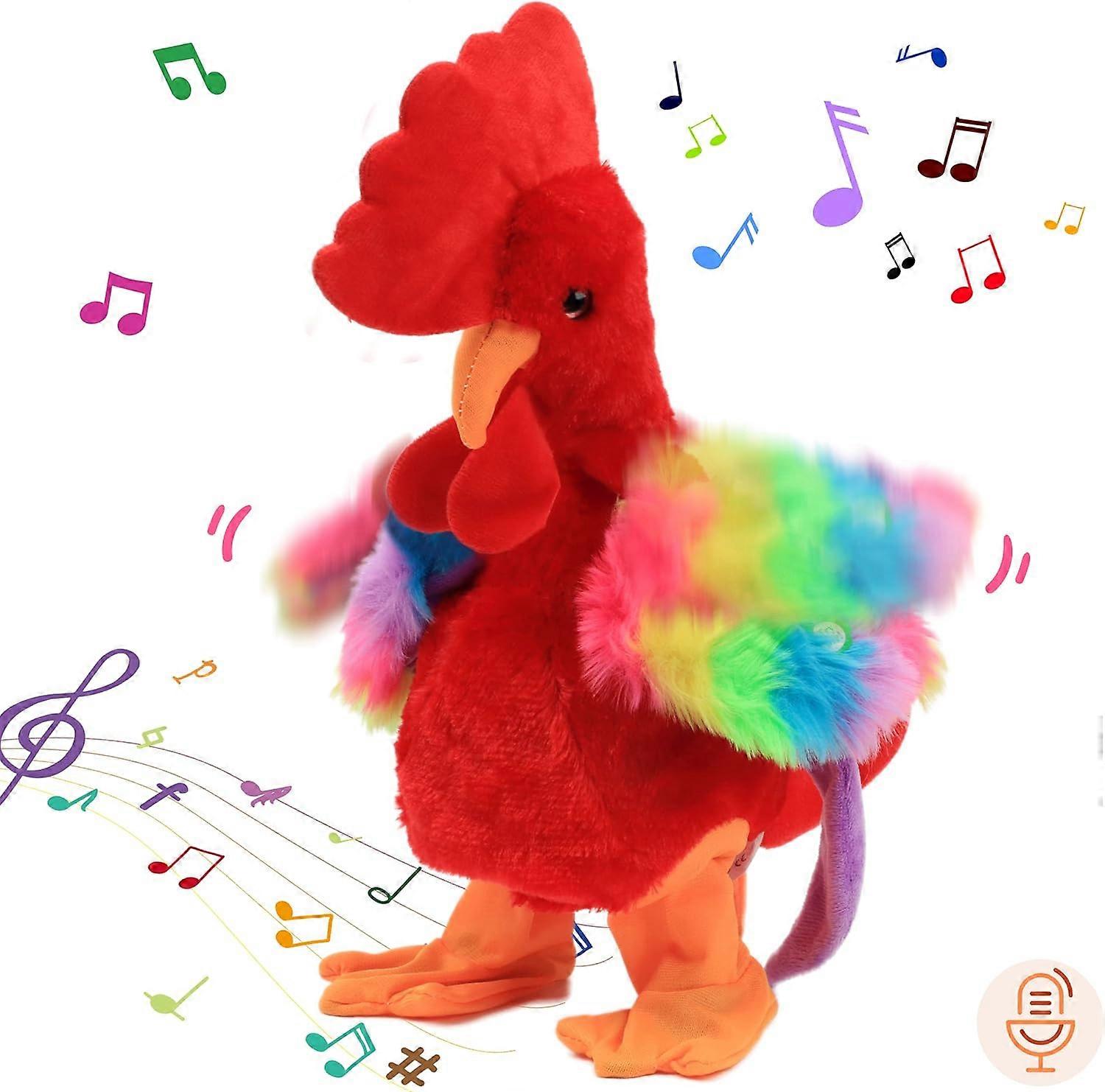 Musical Chicken Stuffed Animal Electronic Interactive Plush Toy Singing ...