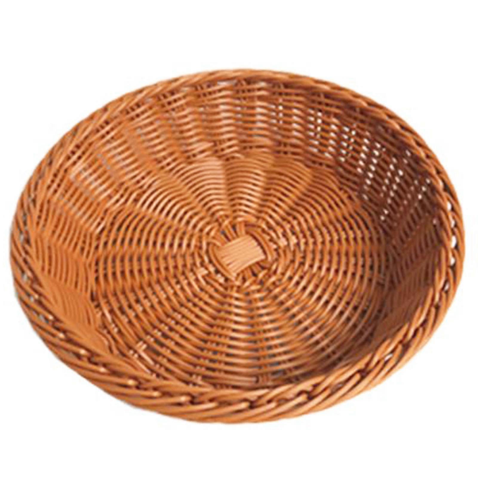 Round Bread Display Baskets Round Woven Basket Serving Storage Bowls For Bread Candy Fruit Vegetable