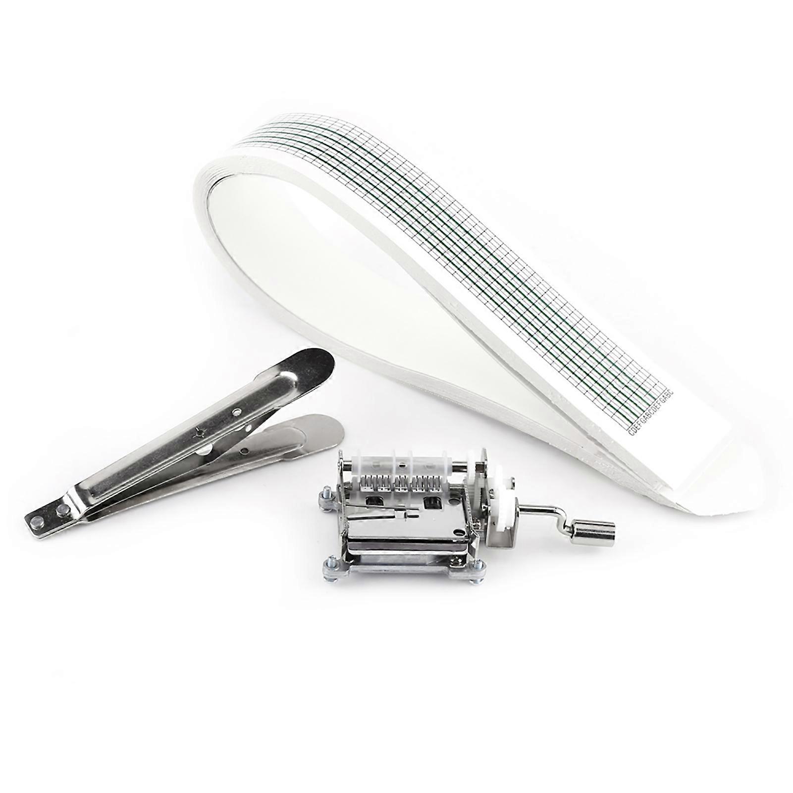 DIY チューン 手回し式 15音オルゴールムーブメント 穴あけパンチ 紙テープ20枚