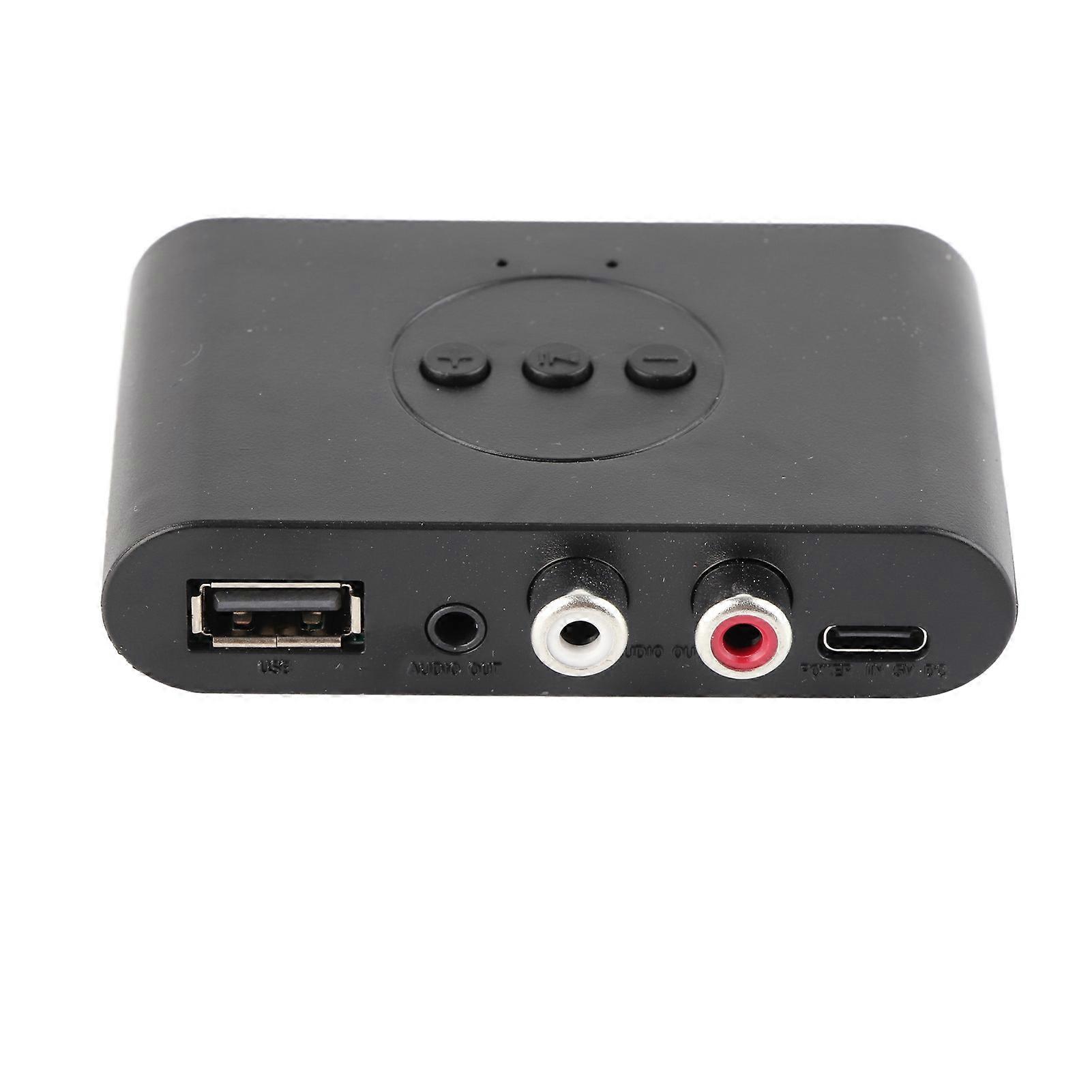 NFC Bluetooth 5.3 Receiver 3.5mm 2RCA Jack Support U Disk Playback USB Bluetooth Sound Adapter for Car Speakers