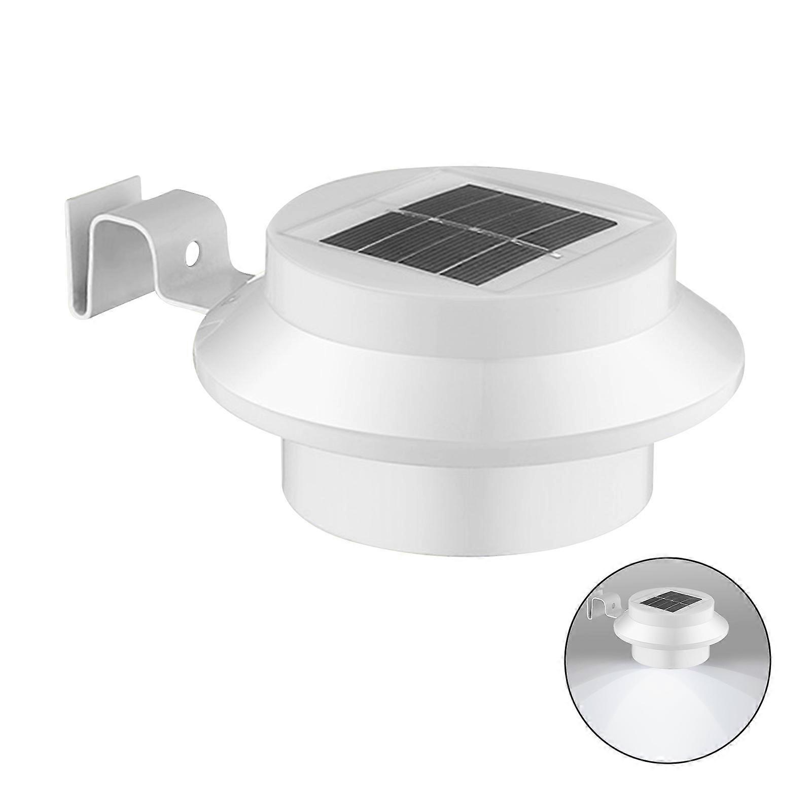 Warm/White Light Solar Fence Light Water Resistant Outside Light Decor for Ourdoor Garden
