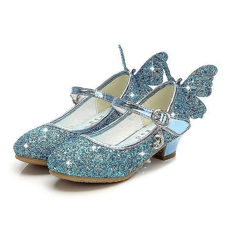 Dětské boty na vysokém podpatku Princezna Boty Performance Crystal Shoes Single Shoes Kožené boty