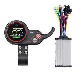 LH100 LCD-Anzeige-Drosselklappenmesser + 36 V 350 W Sinuswellen-Controller für Elektroroller / E-Bike-LCD-Tachometer (6-polig)