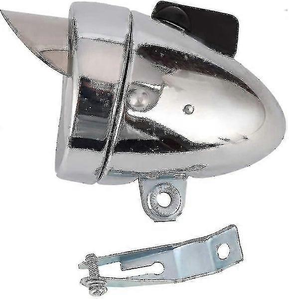 Retro Super Bright Led Bicycle Front Head Light Chrome Visor Bullet Headlamp Hea