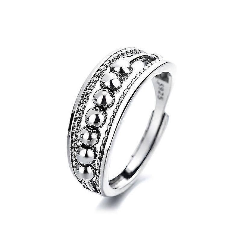 Copper Plating Fidget Ring Anxiety Ring With Bead Swivel Adjustable Ring