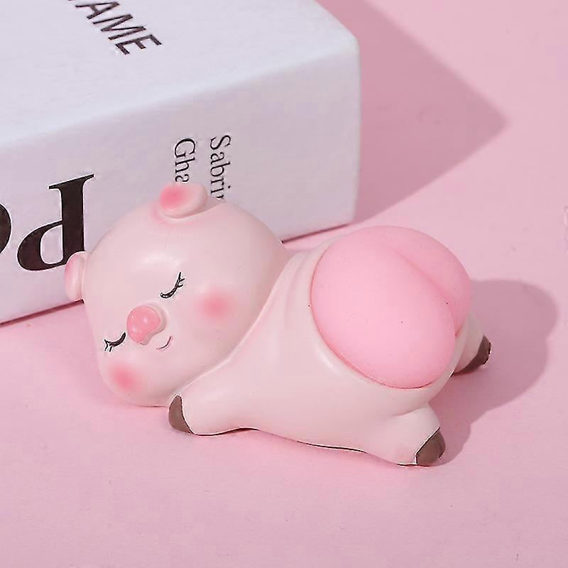 (pig) Dwarf Soft Squeeze Toy, Decompression Car Decoration Decompression Doll, Pet Desk Decoration, Animal Butt Squeeze Decompression Doll