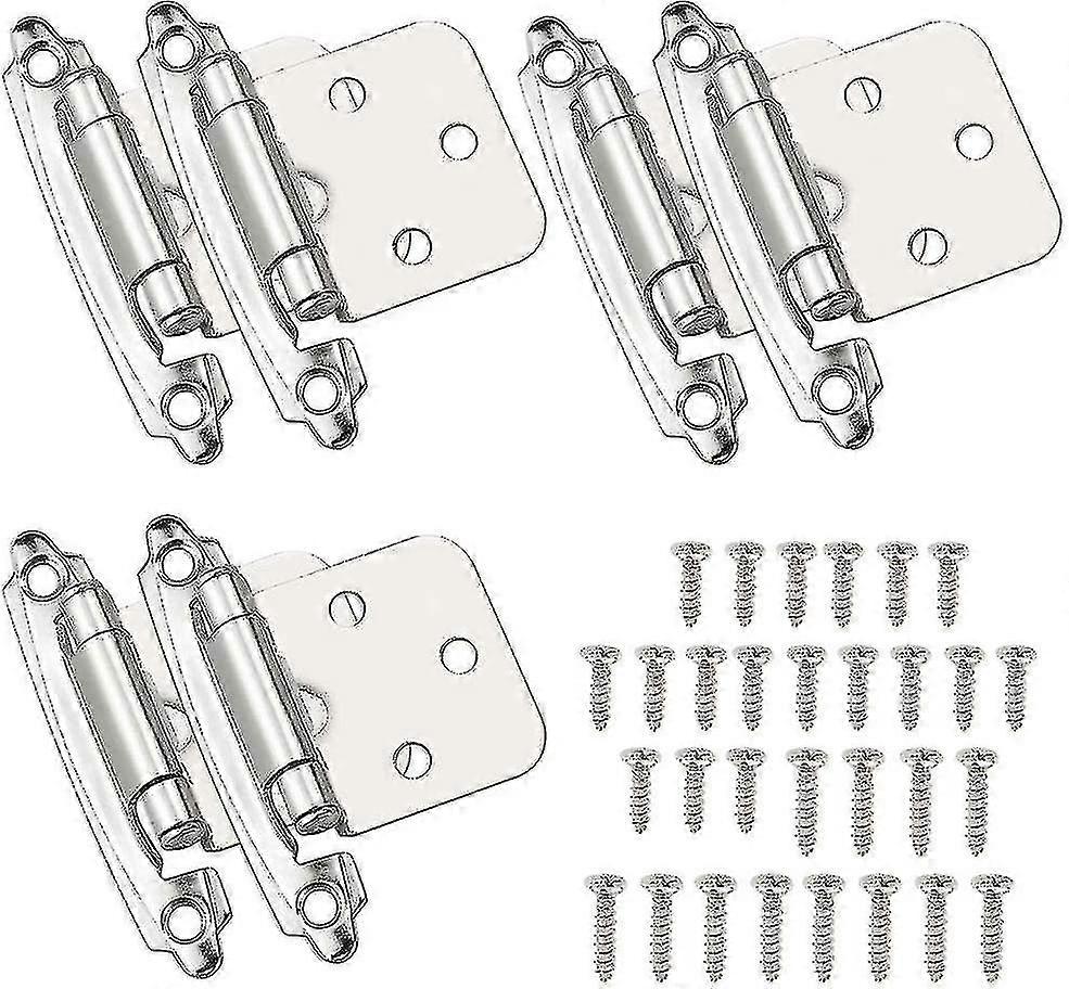 6 Pcs Hinge Door Self-closing Hinge Cold Rolled Steel Material Hinge Spring With Dampe