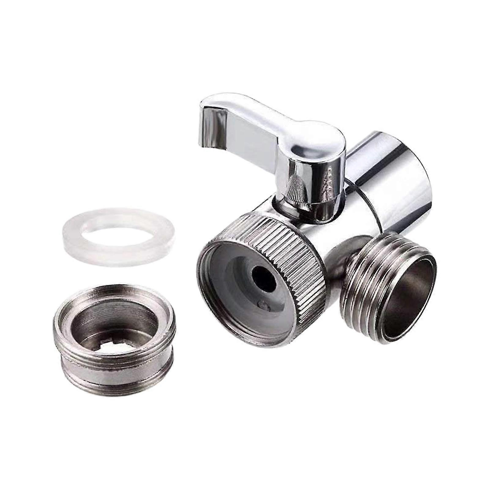 1 Set Faucet Splitter Valve Sturdy Construction Rust-proof Metal Water Tap Connector Shower Kitchen Accessories For Home