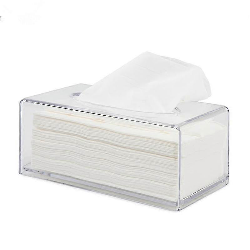 1 Pack Clear Tissue Box Napkin Holder Organizer