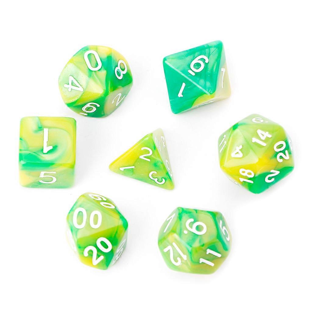 7pcs/Set Acrylic Polyhedral Dice For TRPG Board Game D4-D20