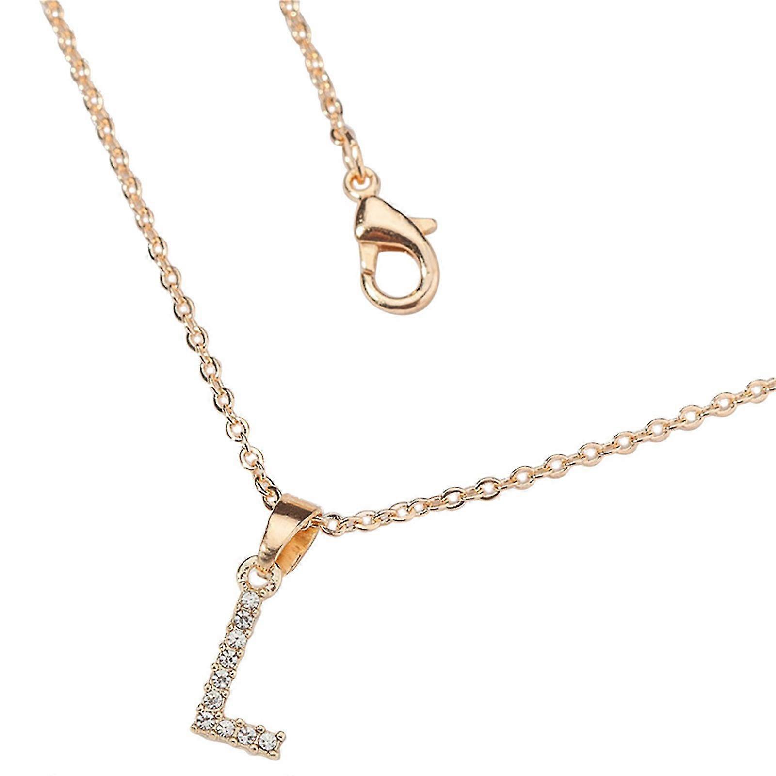 Bayan Elmas Kolye 26 İngiliz Harfli Çift Kolye