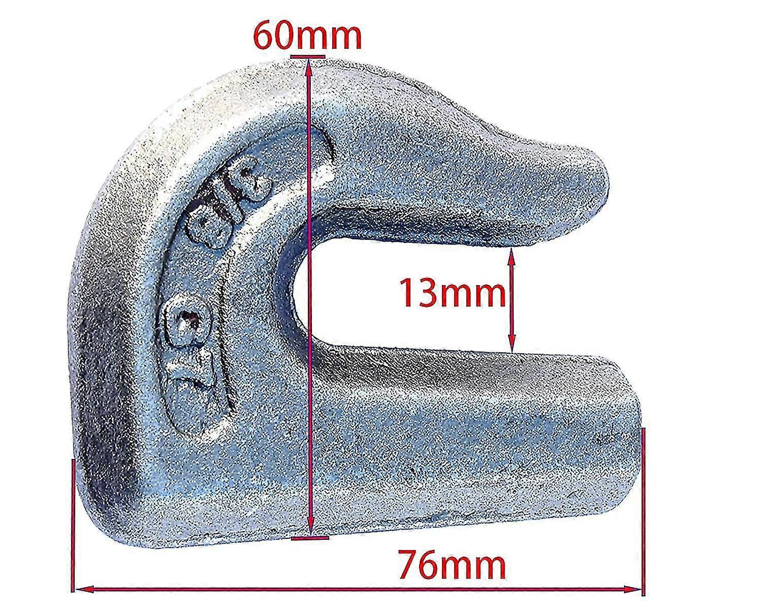 Trailer Chain Hooks BMP 8-Pack Weld-On Grab Hooks - 5/16" G70 Chain, 4,700 Lb WLL, For Buckets, Trailers, Rigging (Part# 0900103) Weld On Hooks