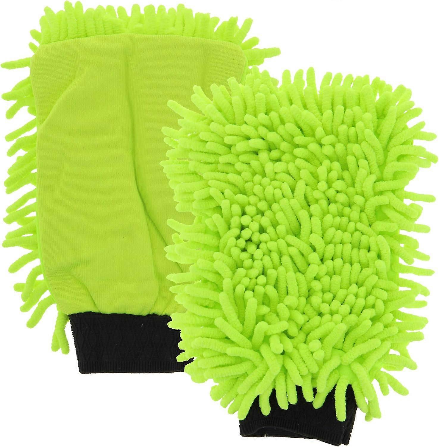 2 car cleaning gloves double-sided car wash gloves plus thickening cloth car cleaning products
