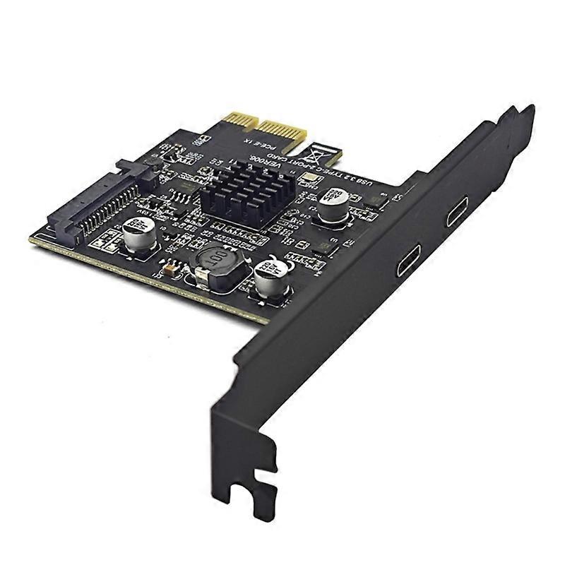 PCIE 1X 3.0 to USB 3.2 Expansion Cards 10Gpbs USB C PCIE Cards Double Type C