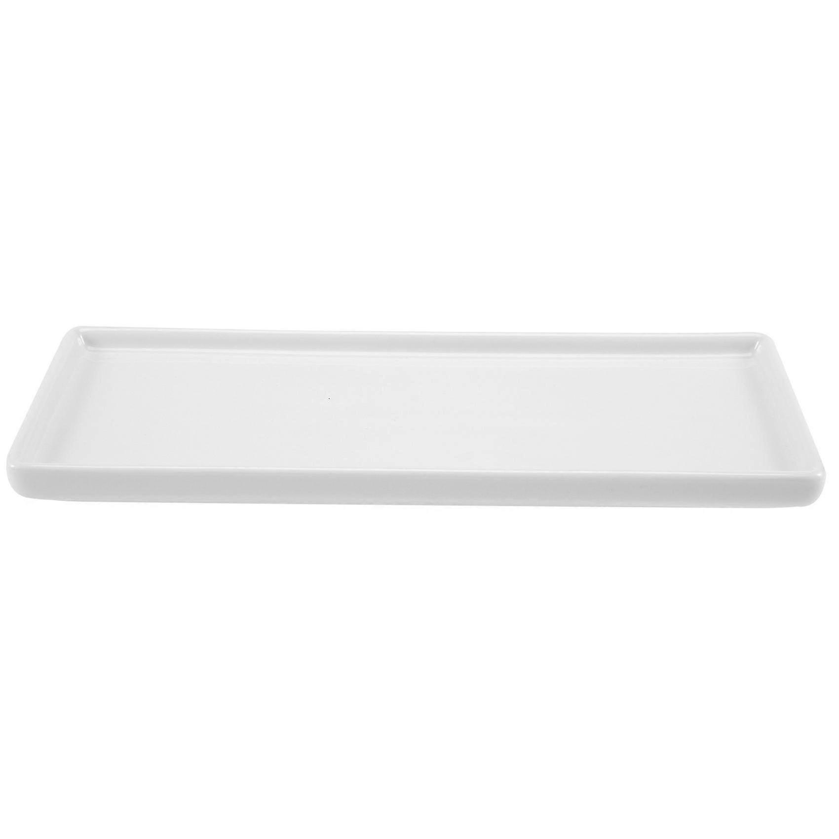 Rectangular Ceramic Tray Plate White Porcelain Rectangular Plate Mouthwash Cup Tray Bathroom Living