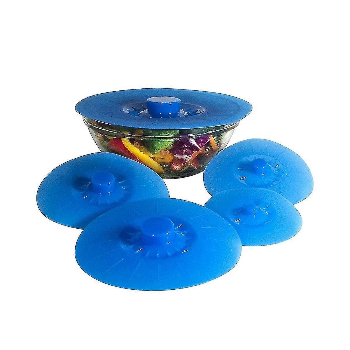 Silicone Bowl Lids Reusable Seal Covers compatible with Bowls, Pots Natural Grip, Easy Use And Storage