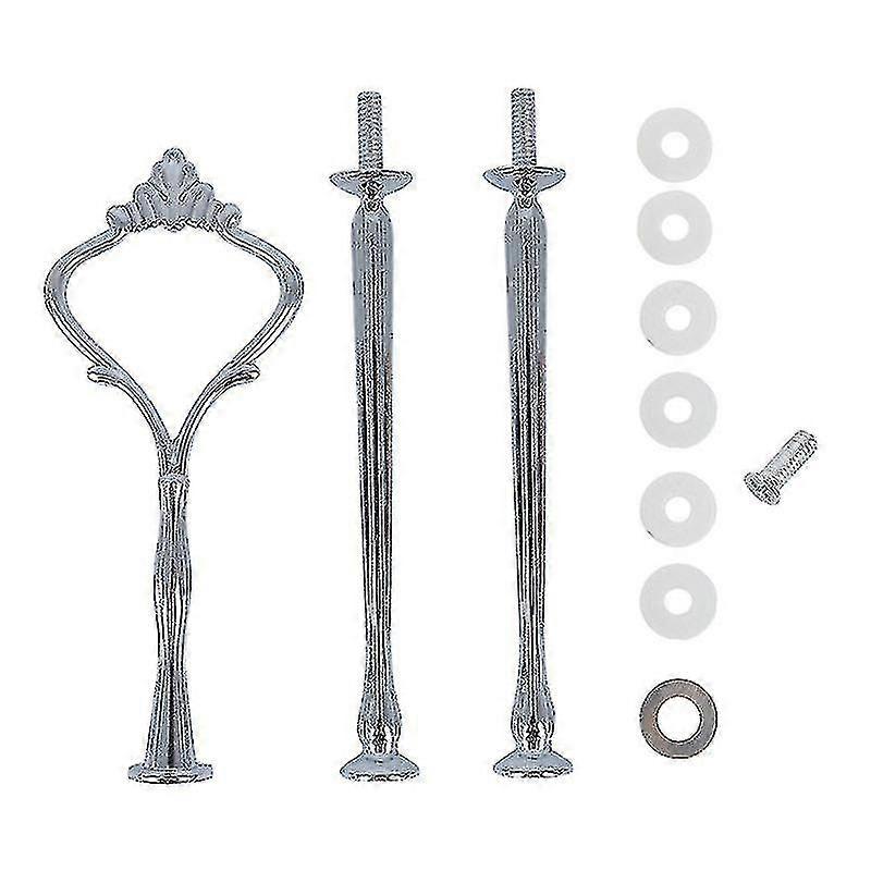 4pcs3 Tier Cake Plate Stand Handle Hardware Tiered Fruit Cake Plate Handle Tray Stand Handle Plate Hardware Fitting Holder
