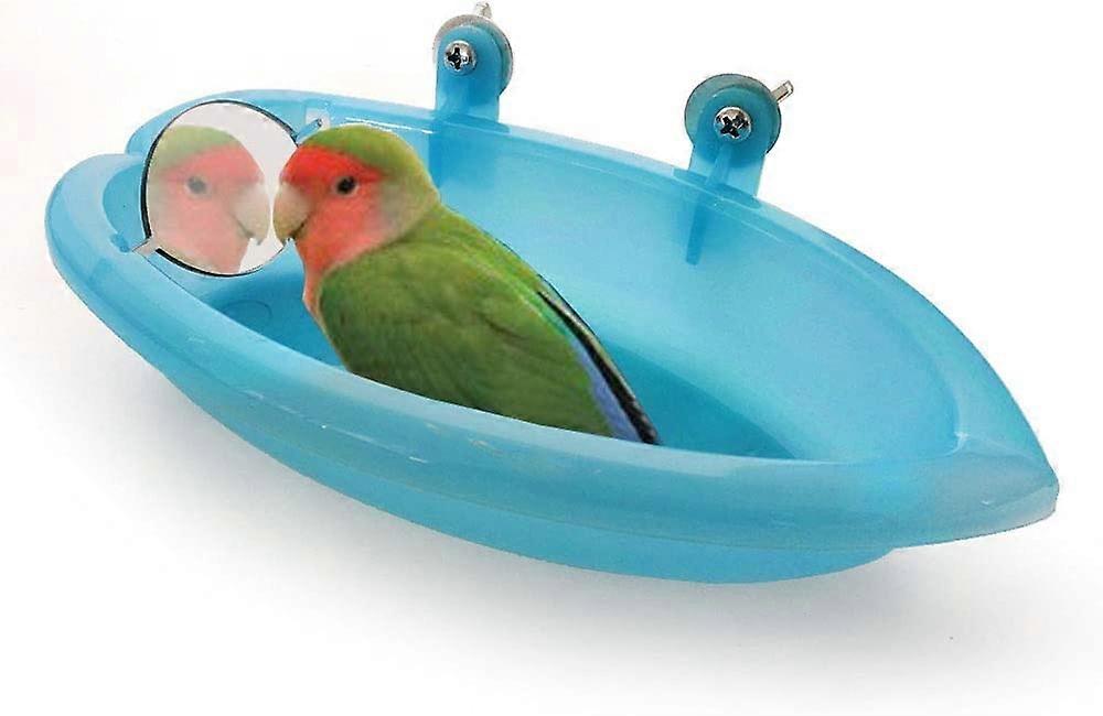 Parrot Bath with Mirror for Bird Cage