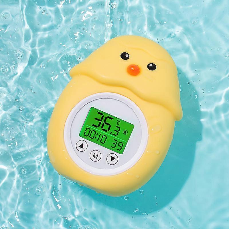 Bath Thermometer Three Color Backlit Screen Cute Chick Shape Water Temperature Floating Thermometer