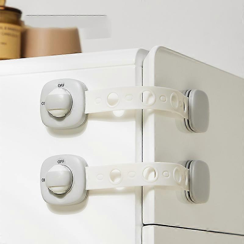 4pcs Child Lock Protection Children Locking Doors Lock Latch Security ProtectorGray