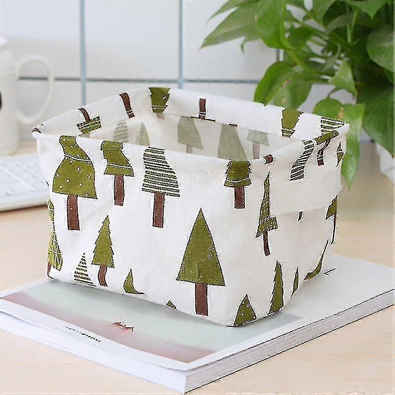 Multi functional cotton linen storage basket for home decor(Tree)