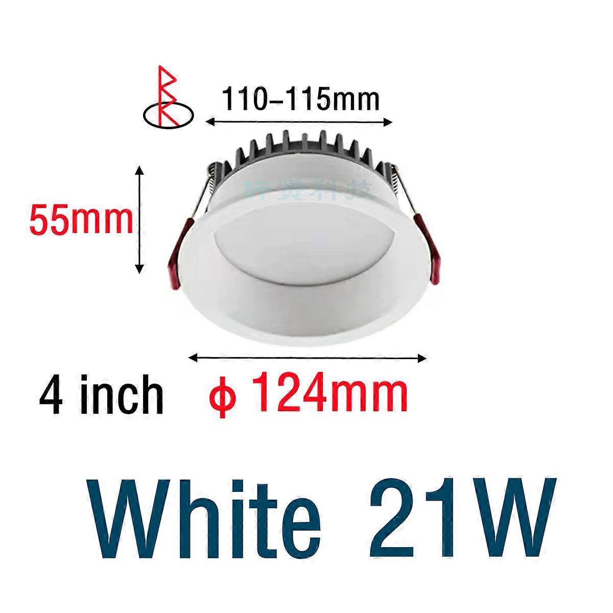 راحة LED النازل المضادة للوهج أسود / أبيض ضوء السقف غرفة نوم المطبخ داخلي AC110 / 220V الألومنيوم عكس الضوء الأضواء