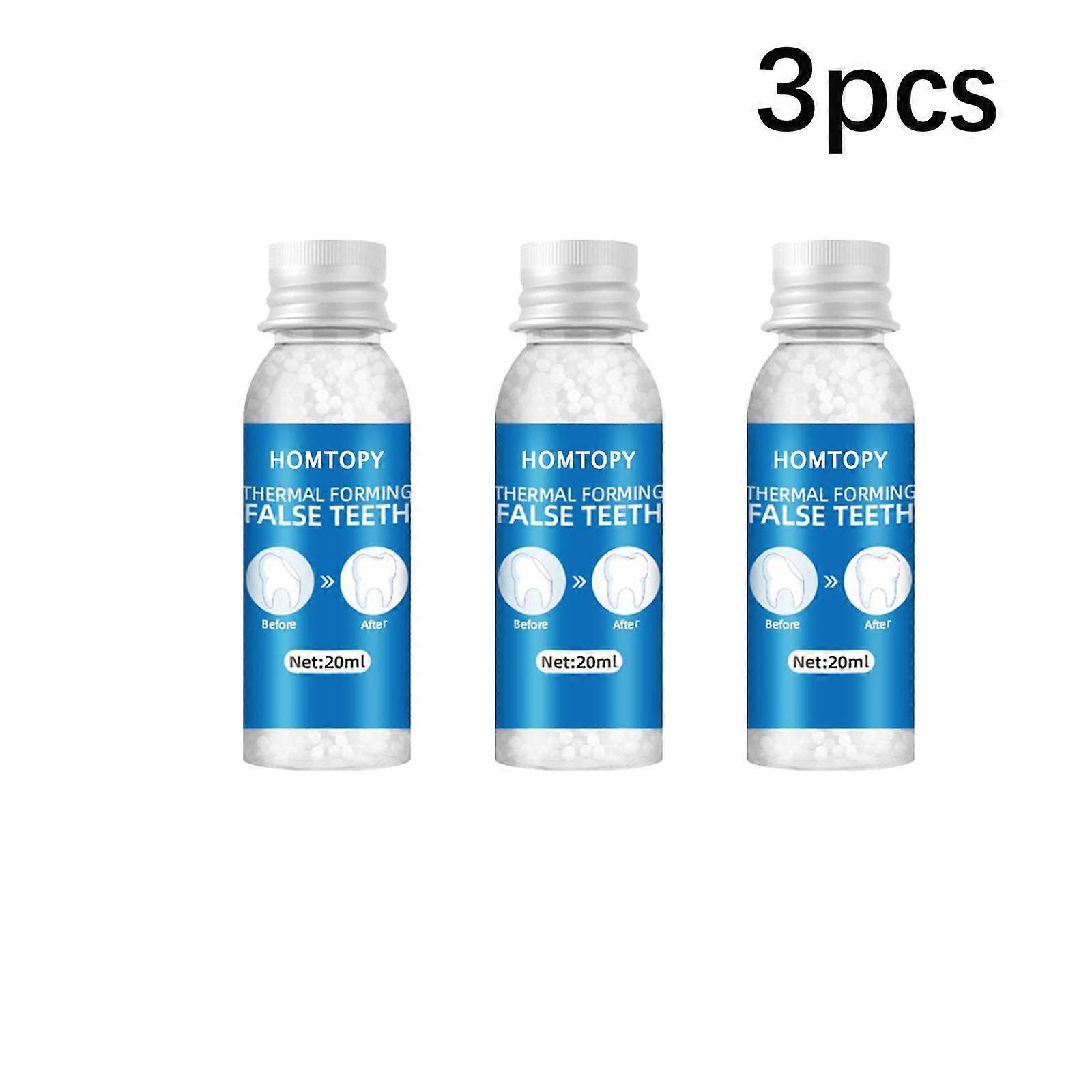 Massivt tandkött tillfällig reparation tandgap protes fast tandharts protes självhäftande protes 20ml (3 stycken)