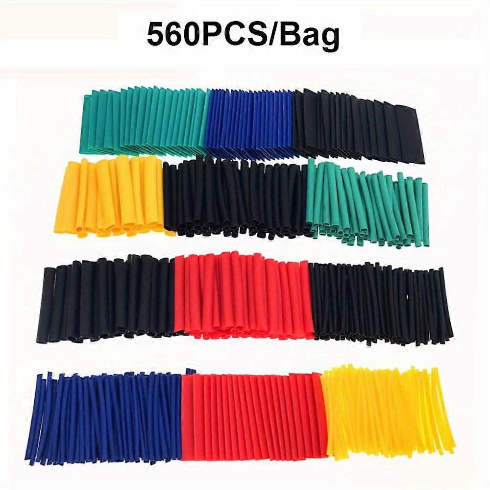 164/560pcs Multicolor Heat Shrink Tubing - 2:1 Polyolefin Sleeve for Wire Wrapping and Protection