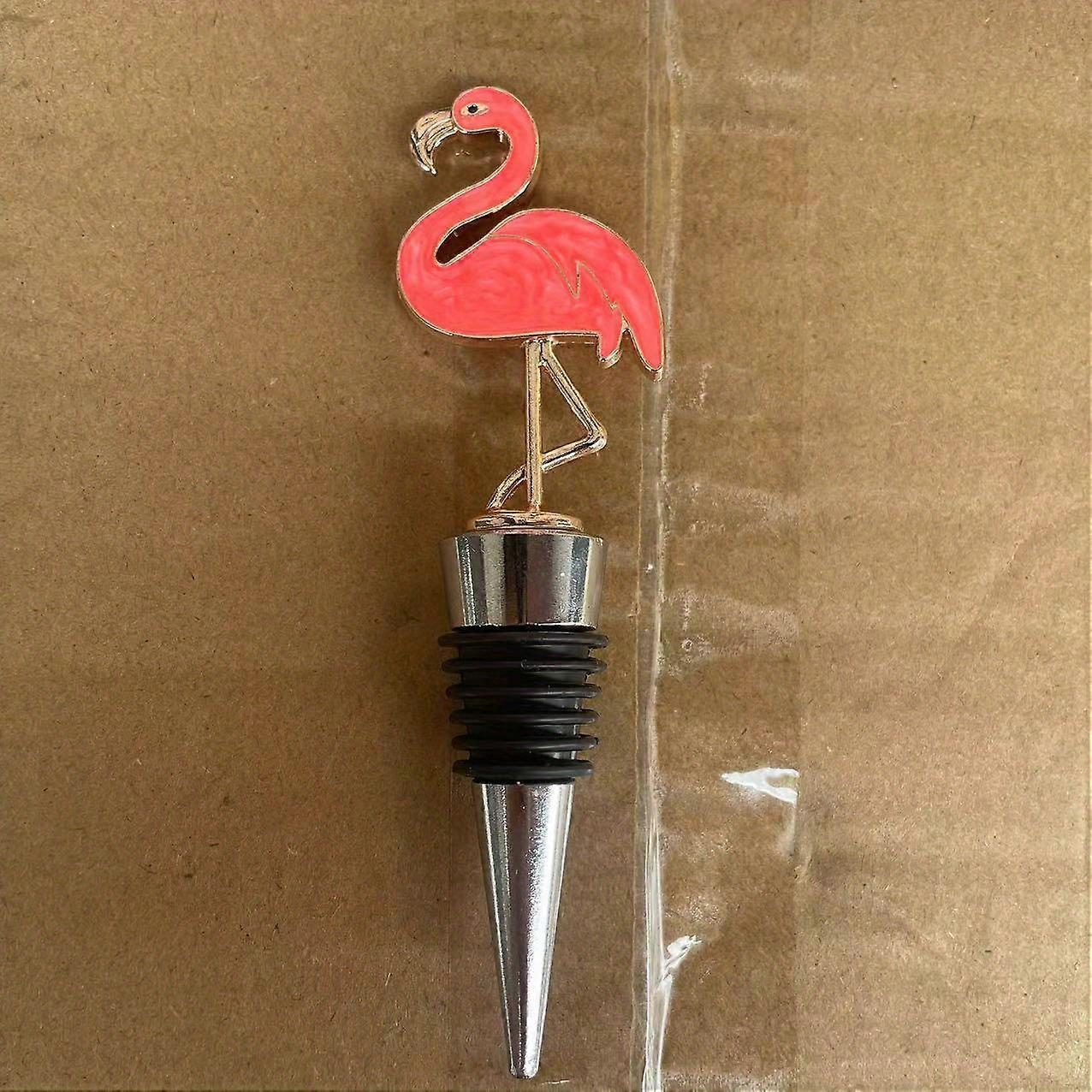 1pc Flamingo Wine Stopper - Effective Bottle Sealer and Wine Saver with Durable Resin Construction - Colorful Bottle Decoration, Essential Barware, Ho