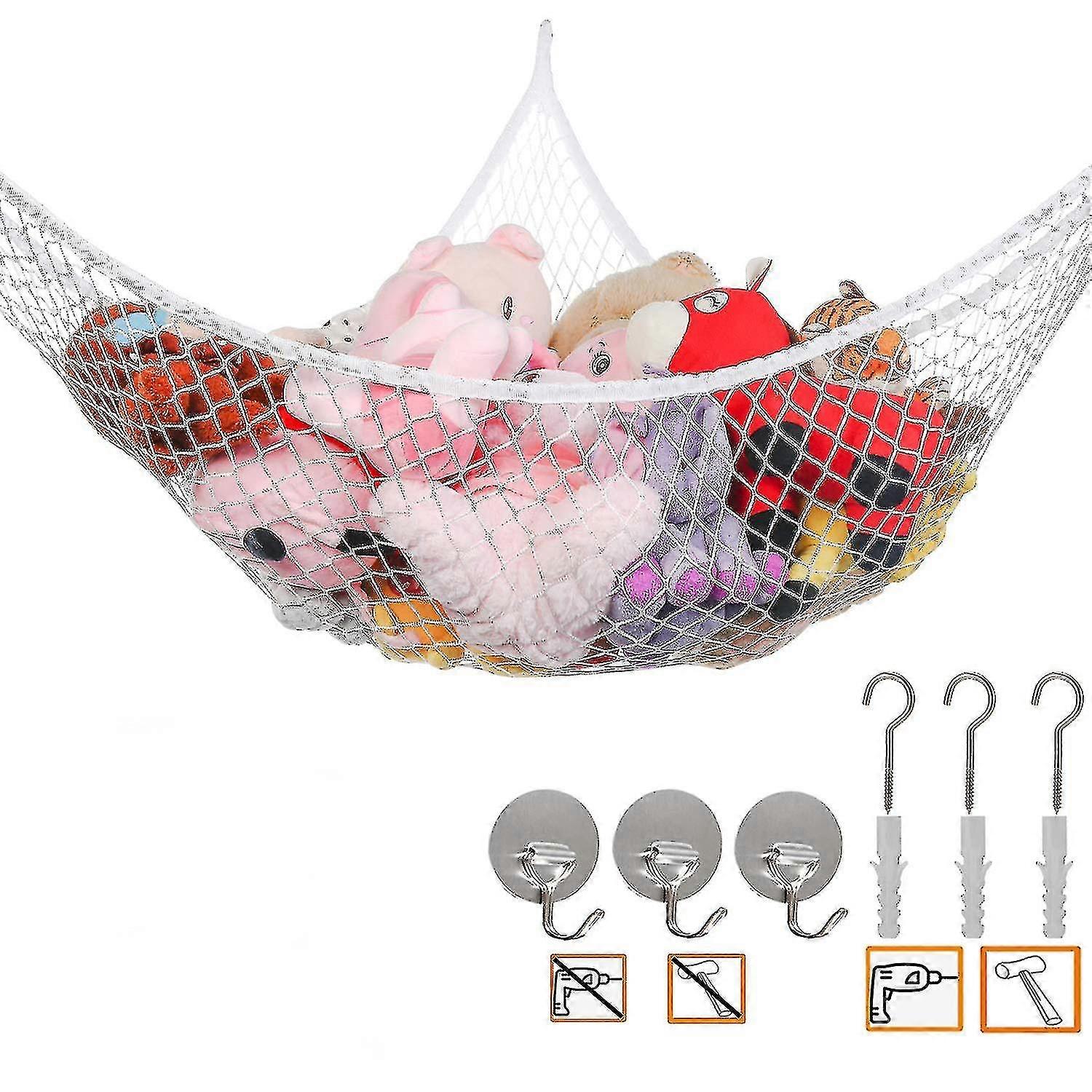 Jumbo Toy Hammock - Extra Large Kids Toy Storage Net Organizer