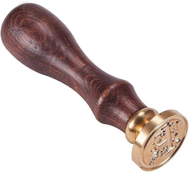 エリートワックスシールスタンプヴィンテージレトロ真鍮ヘッド木製ハンドルアルファベット文字Fイニシャルワックスクラシックシーリングスタンプ