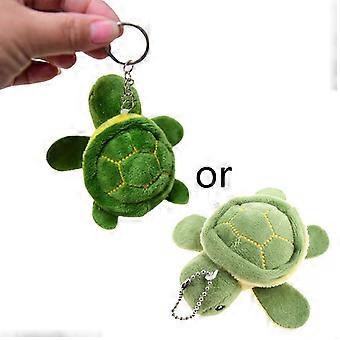 Portachiavi Tartaruga In Peluche Morbido 8 Cm - Verde - Per Borse, Zaini E Chiavi - Regalo Per Bambini