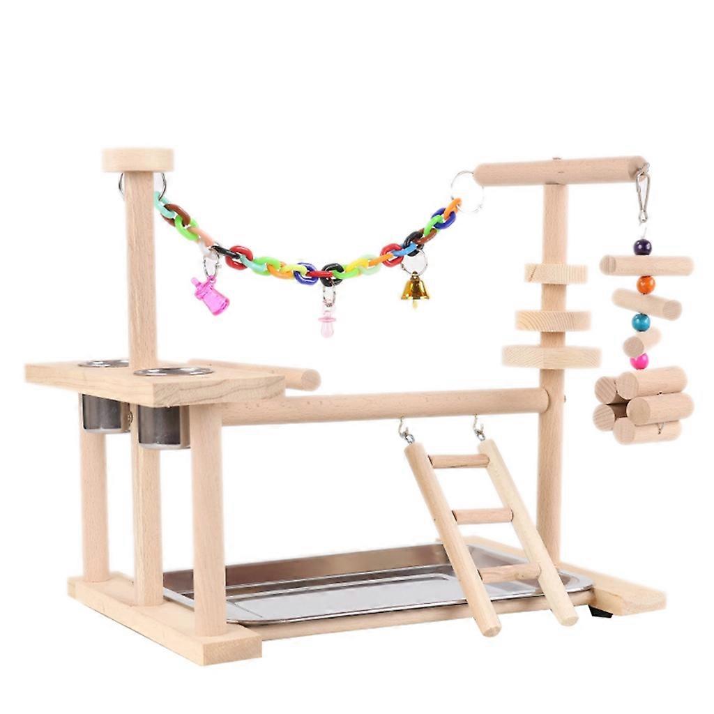 Cage pour inséparables, perruches, perchoir, support avec pont pivotant et jouet d'escalade