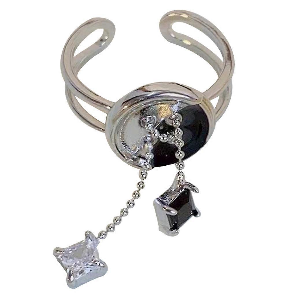 Finger Rings Button Shape Adjustable Rings Women Open Rings Copper Material