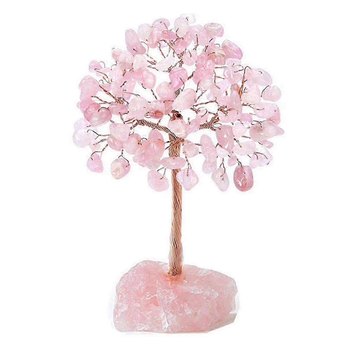 Rose Quartz Crystal Tree,Artificial Crystal and Healing Stone Tree Crystal Stone Tree Gem Tree.Vale