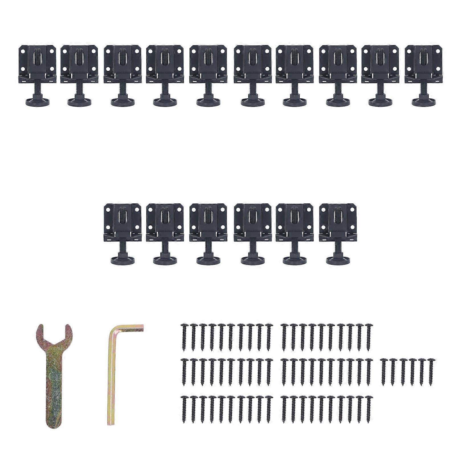 16PCS Adjustable Furniture Leveler Legs Elastic Hex Nuts Lock Furniture Leveling Feet for Table Cabinets Workbench