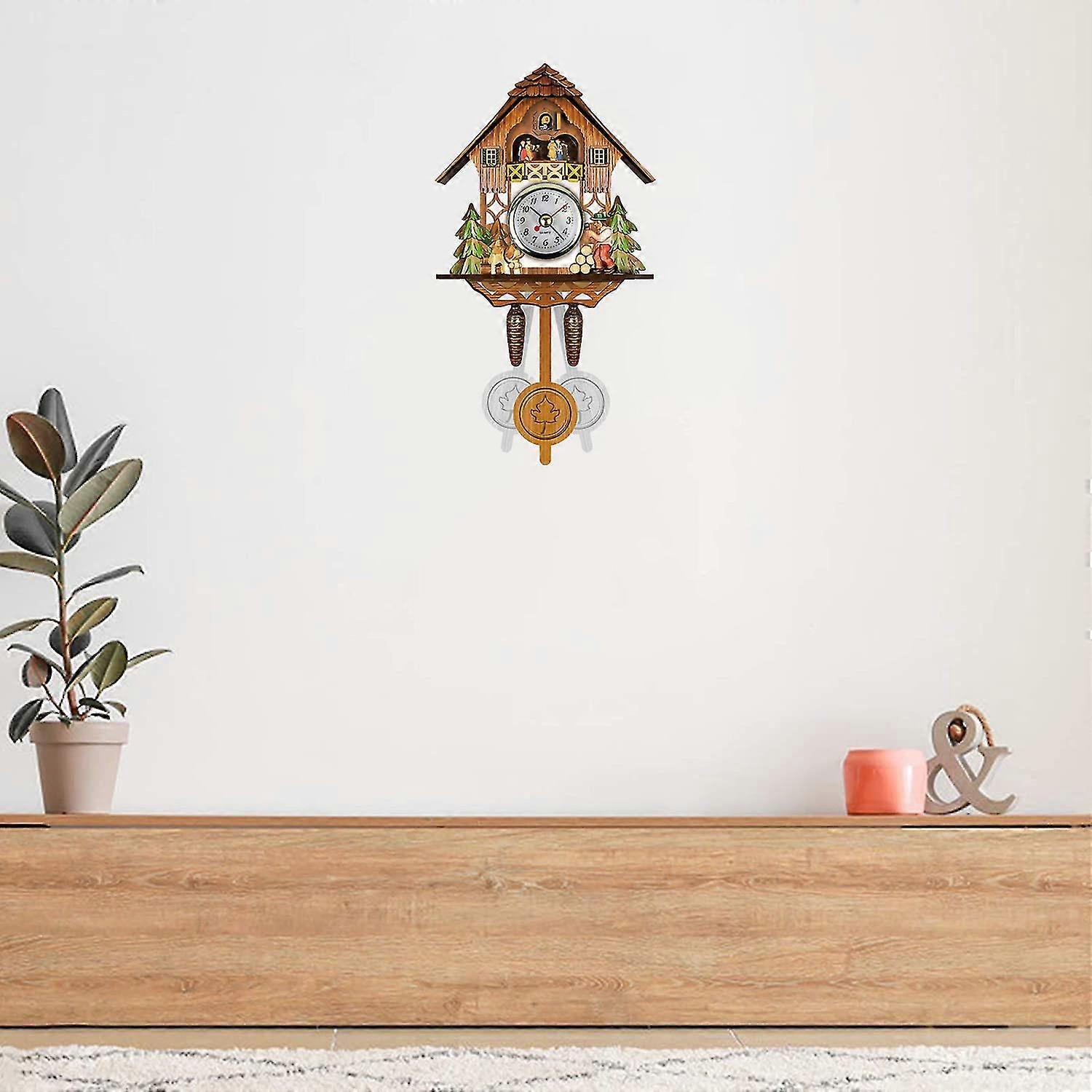 Horloge coucou classique unique en bois vintage traditionnel fait à la main pour salon, bureau, café, restaurant Horloge coucou classique unique en bois vintage traditionnel fait à la main pour salon, bureau, café, restaurant
